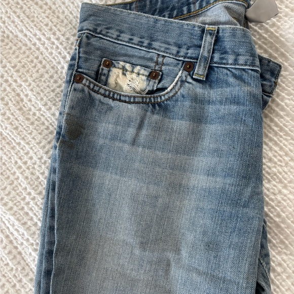 Lucky Brand Distressed Blue Flare Jeans - Picture 7 of 8